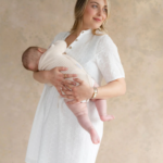 ROSE MATERNITÉ | Robe avec Broderie - BIANCA - Blanche