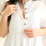 ROSE MATERNITÉ | Robe avec Broderie - BIANCA - Blanche