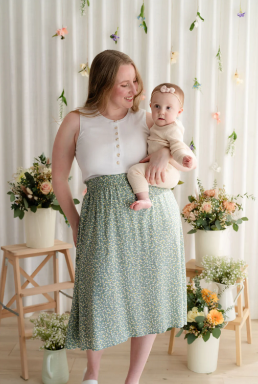 ROSE MATERNITÉ | Camisole à Boutons - Blanc