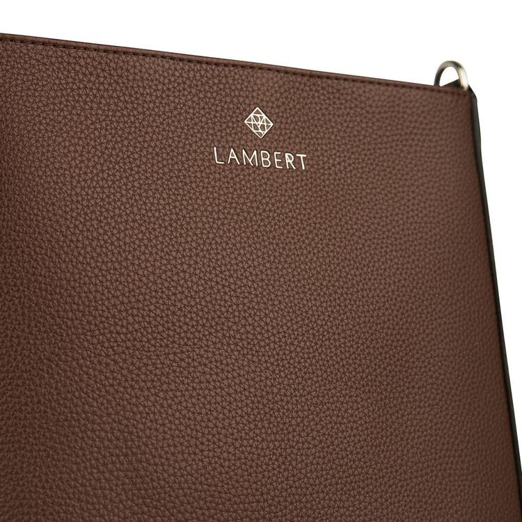 LAMBERT | Le Natalia - Sac bandoulière en cuir vegan - Chocolate