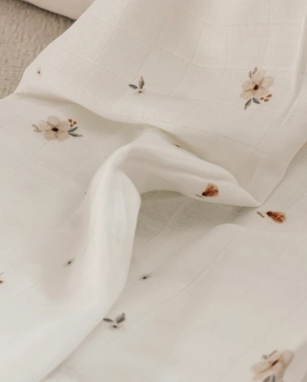 CRÉATION JADE | Mousseline de Bambou & Coton - Petites fleurs *Imparfait*