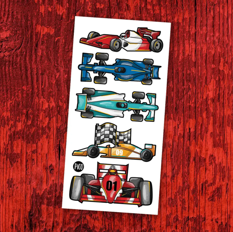 PiCO | Tatouage Temporaire - La course automobile