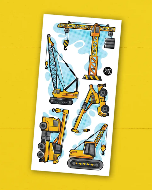 PiCO | Tatouage Temporaire - Les grues du chantier