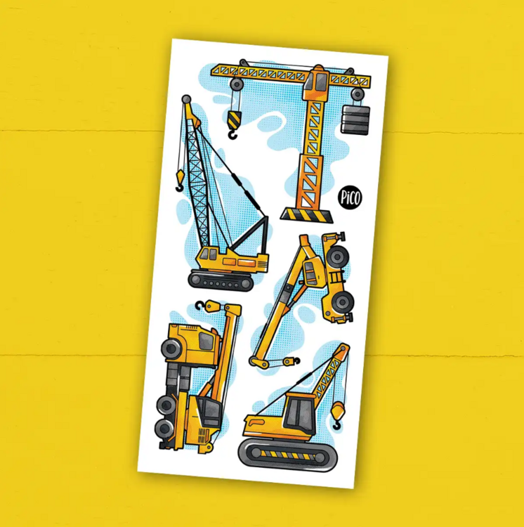 PiCO | Tatouage Temporaire - Les grues du chantier