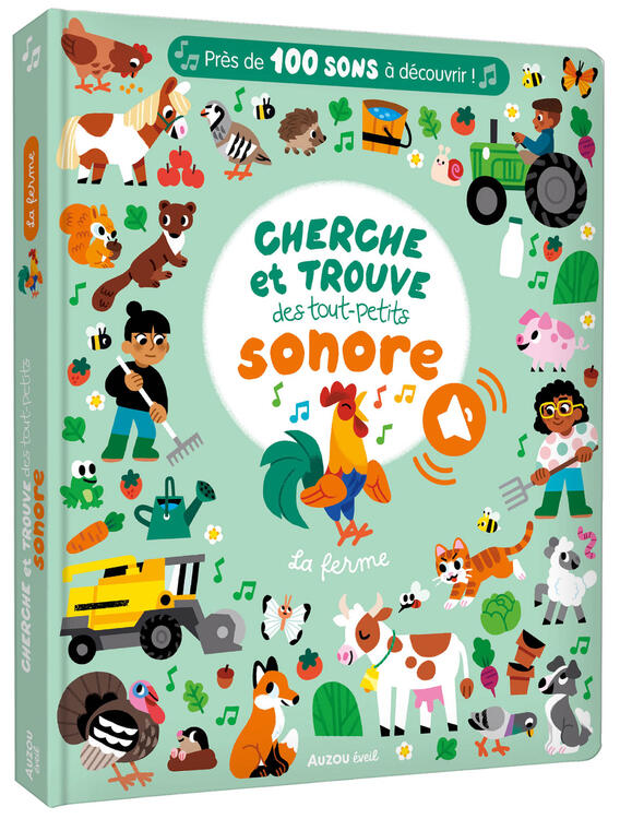 AUZOU | Cherche et Trouve des Tout-Petits Sonore - La ferme