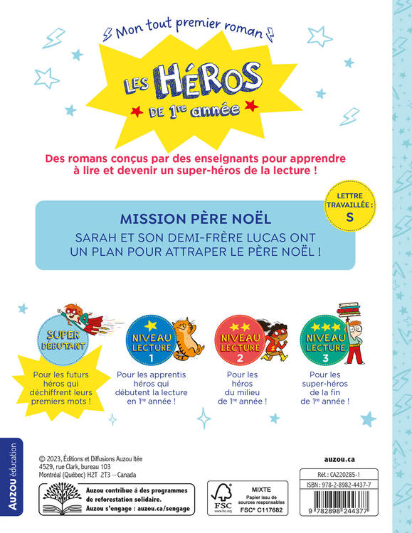 AUZOU | Les Héros de 1re Année - Mission Père Noël - Super débutant