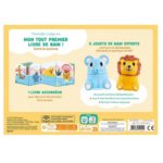 AUZOU | Mon Premier Livre de Bain avec 2 jouets - Dans la savane