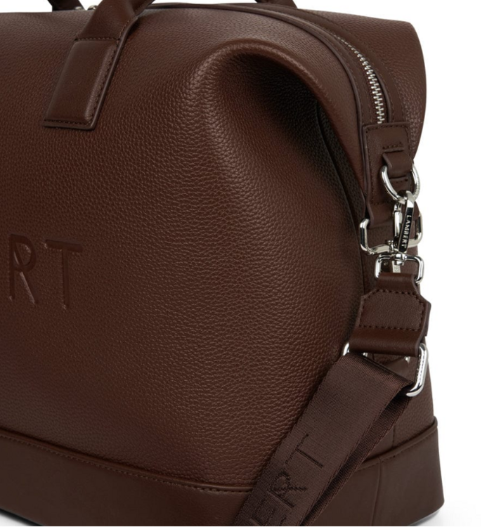 LAMBERT | Le Mae - Petit sac de voyage en cuir vegan - Chocolate