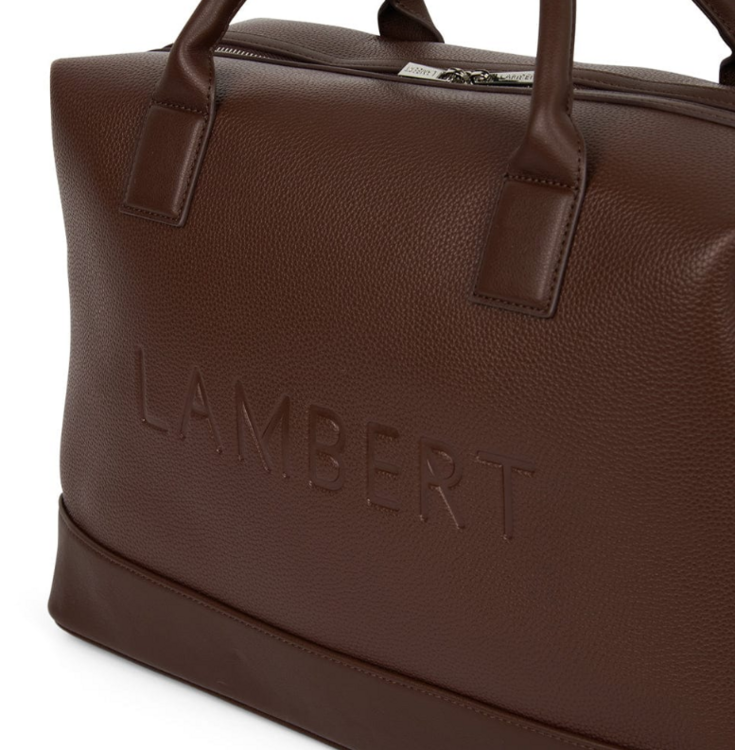 LAMBERT | Le Mae - Petit sac de voyage en cuir vegan - Chocolate