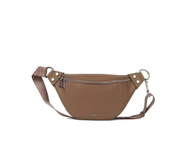 LAMBERT | Le Sarah - Sac banane en cuir vegan - Taupe