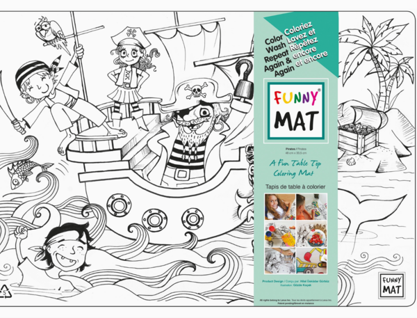 FUNNY MAT | Tapis à Colorier de Table - Pirates