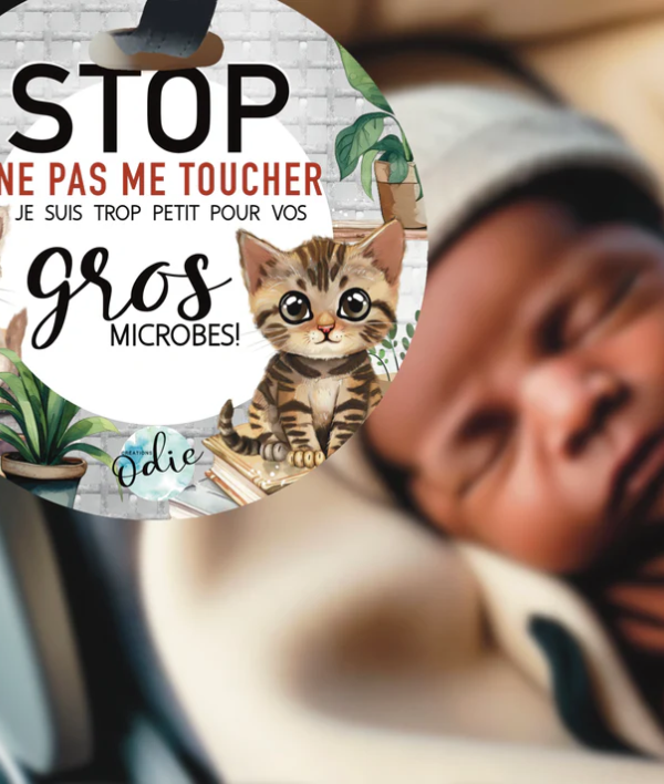 CRÉATIONS ODIE | Afichette "Ne Pas Toucher" - Petits chatons