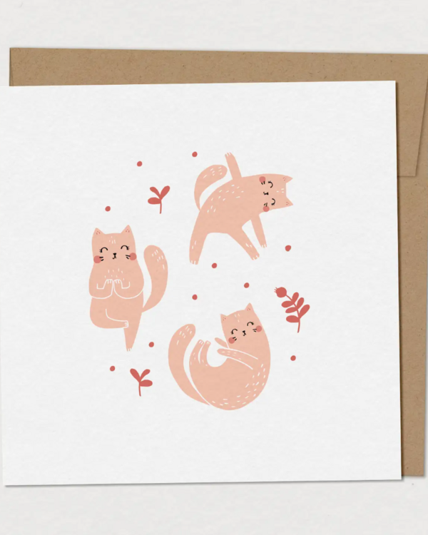 MIMOSA DESIGN | Carte de souhaits - Namasta'chats