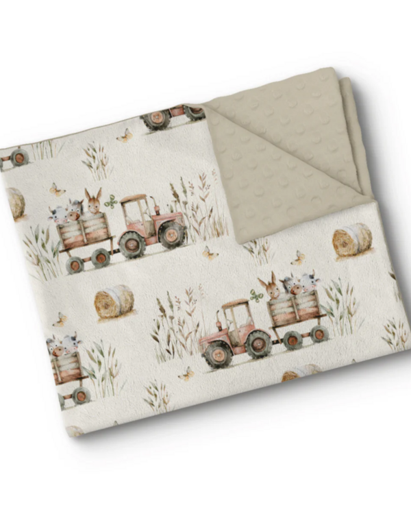 OLEOOPS | Couverture Minky - Balade au champ