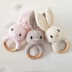 Création Jade | Hochet - Petit lapin - Ivoire