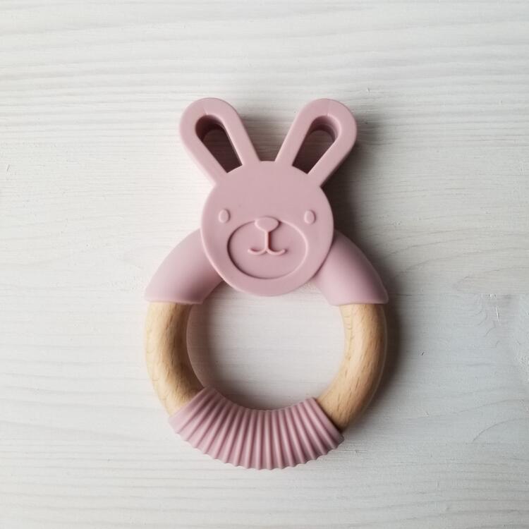 CRÉATION JADE | Anneau de Dentition - Lapin - Rose antique