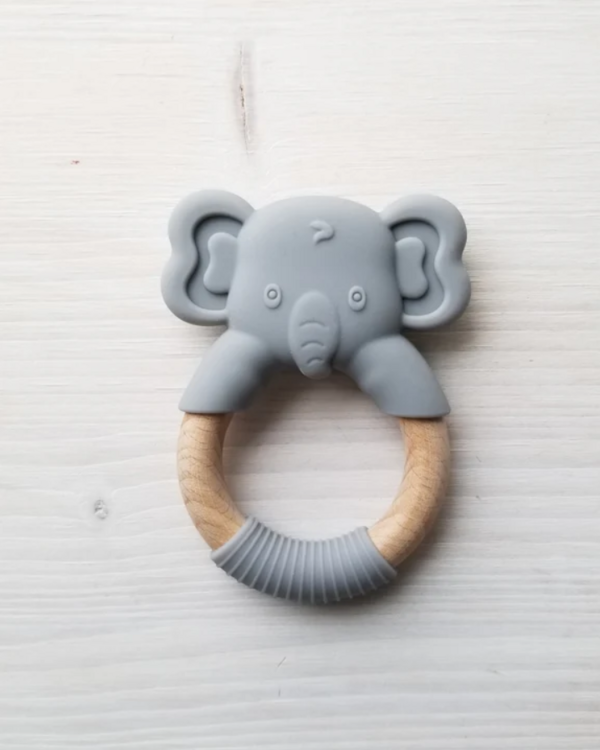 CRÉATION JADE | Anneaux de Dentition - Éléphant - Charcoal