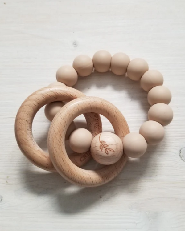 CRÉATION JADE | Hochet Minimaliste - Crème