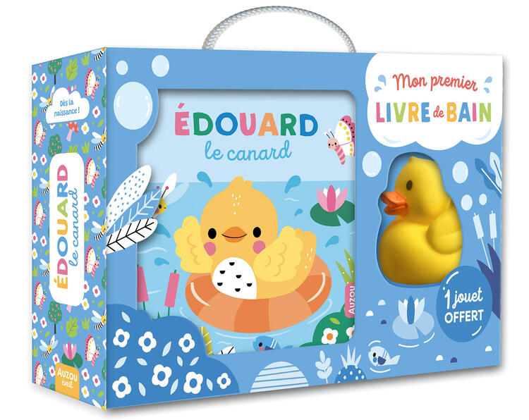 AUZOU | Mon Premier Livre de Bain avec 1 jouet - Édouard le canard