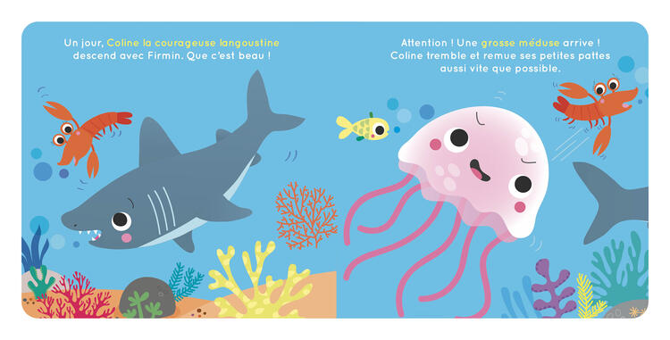 AUZOU | Mon Premier Livre de Bain avec 1 jouet - Firmin le requin