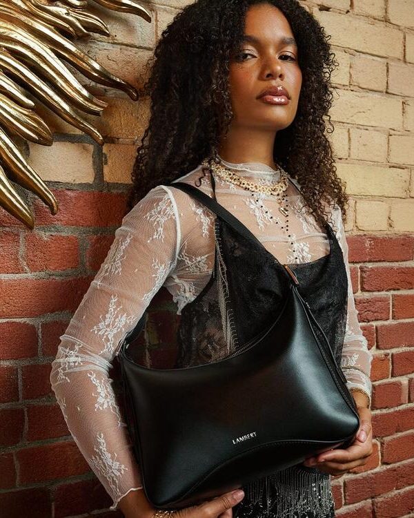 LAMBERT | Le Audrey - Sac à main 2-en-1 en cuir vegan - Noir