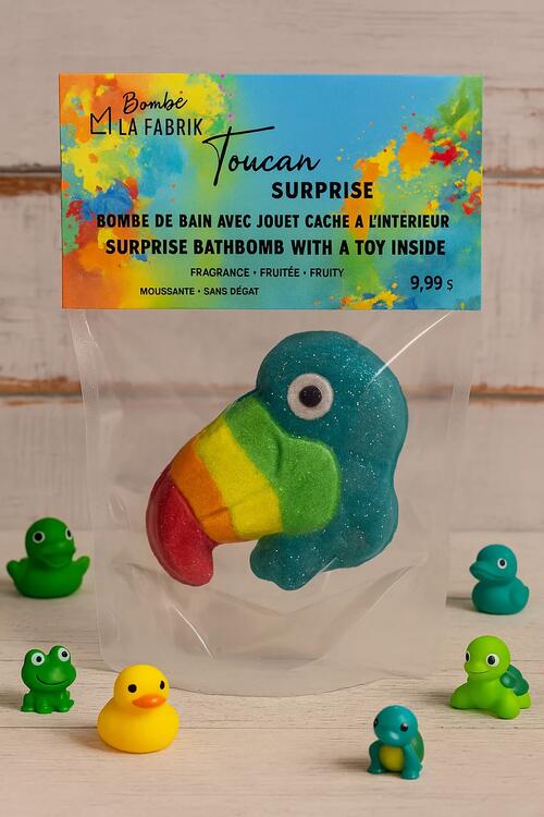 LA FABRIK | Bombe de Bain Surprise - Toucan éclatant