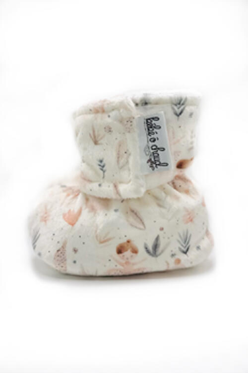 BEBE Ô CHAUD | Pantoufles à Velcro - Ballerine boho (6-9 mois)
