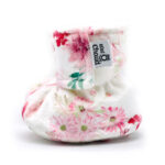 BEBE Ô CHAUD | Pantoufles à Velcro - Floral rose (6-9 mois)