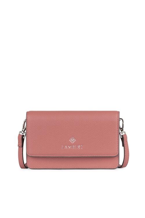 LAMBERT | Le Tina - Portefeuille sur ganse en cuir vegan - Pearl