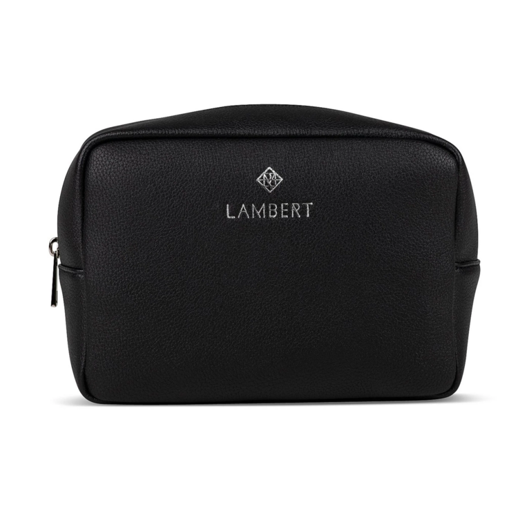 LAMBERT | La Zoe - Trousse en cuir vegan - Noir