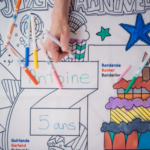 BIMOO | Nappe à Colorier - Anniversaire - 45x45