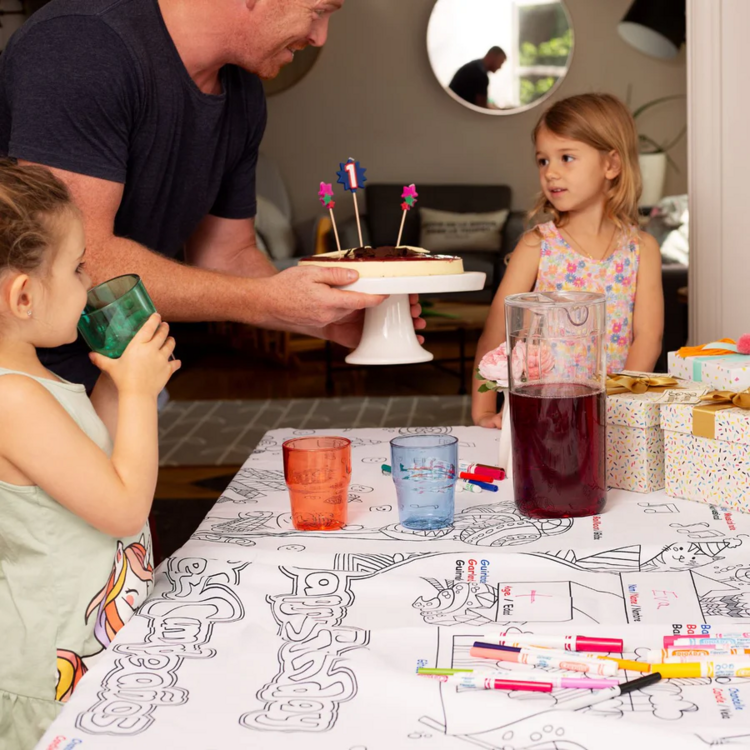 BIMOO | Nappe à Colorier - Anniversaire - 45x45