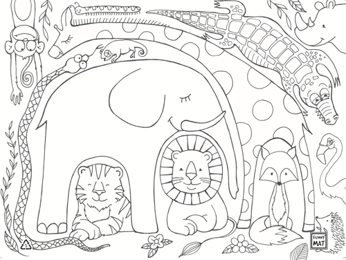 FUNNY MAT | Casse-Tête à Colorier - Animaux