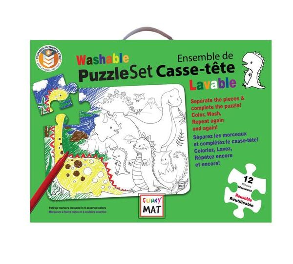 FUNNY MAT | Casse-Tête à Colorier - Dinosaures