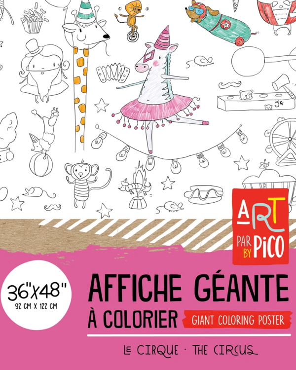 PICO TATOO | Affiche Géante à Colorier - Le circle