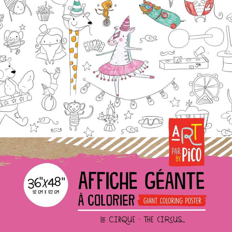 PICO TATOO | Affiche Géante à Colorier - Le circle