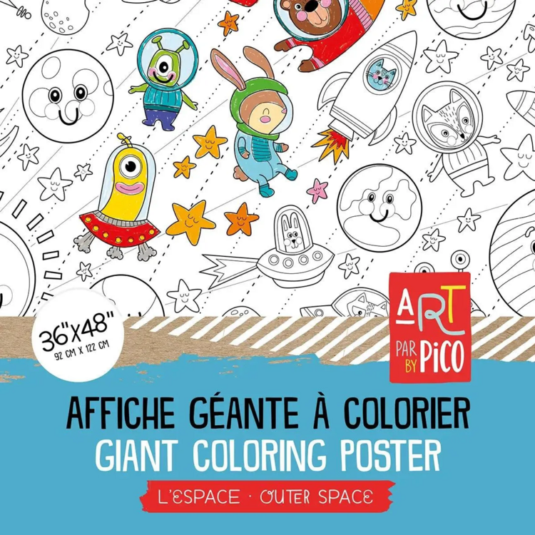 PICO TATOO | Affiche Géante à Colorier - L'espace