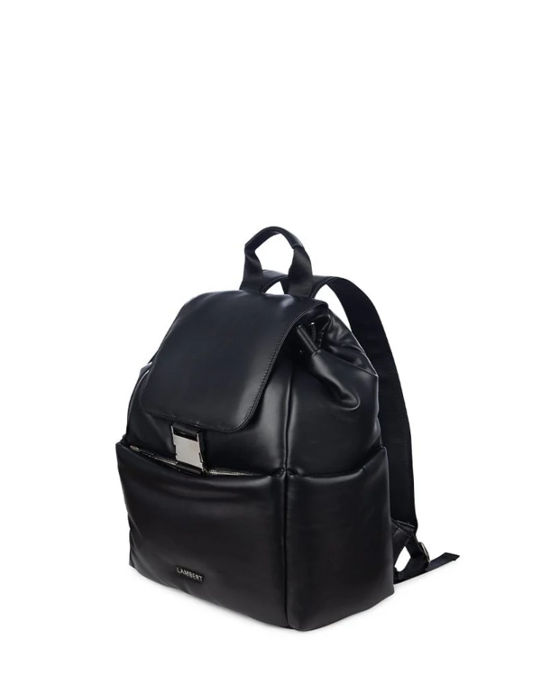 LAMBERT | Le Averi - Sac à dos en cuir vegan puffy - Noir