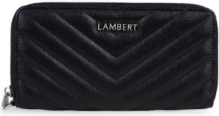 LAMBERT | Le Frida - Portefeuille matelassé en cuir vegan - Noir