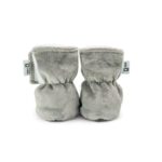 BEBE Ô CHAUD | Pantoufles à Velcro - Gris sans relief (18-24 mois)