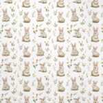 BEBE Ô CHAUD | Pantoufles à Velcro - Lapin verdure (0-3 mois)