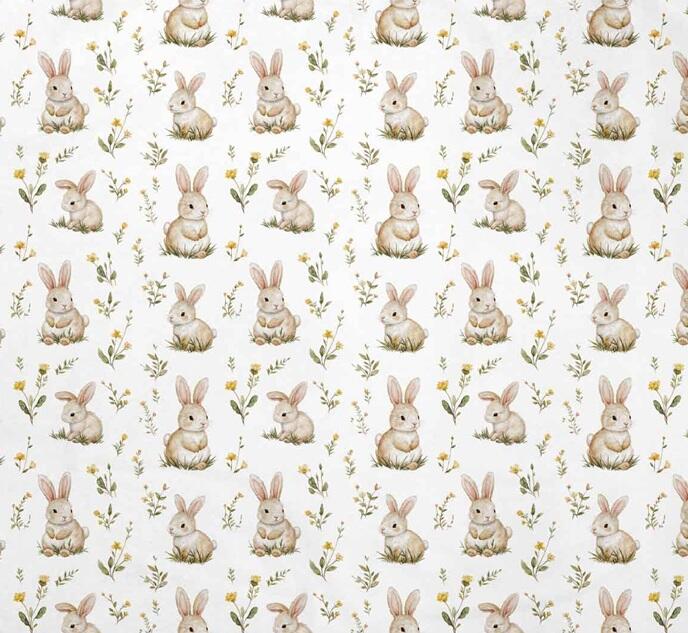 BEBE Ô CHAUD | Pantoufles à Velcro - Lapin verdure (0-3 mois)
