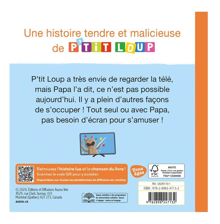 AUZOU | P'tit Loup - Passe une journée sans écran