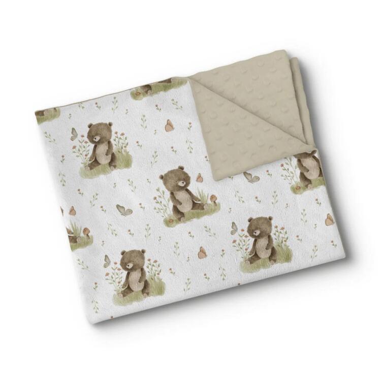 OLEOOPS | Couverture Minky - Oursons papillons