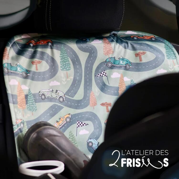 L'ATELIER DES 2 FRISÉES | Protège Siège de Voiture - Retro-course