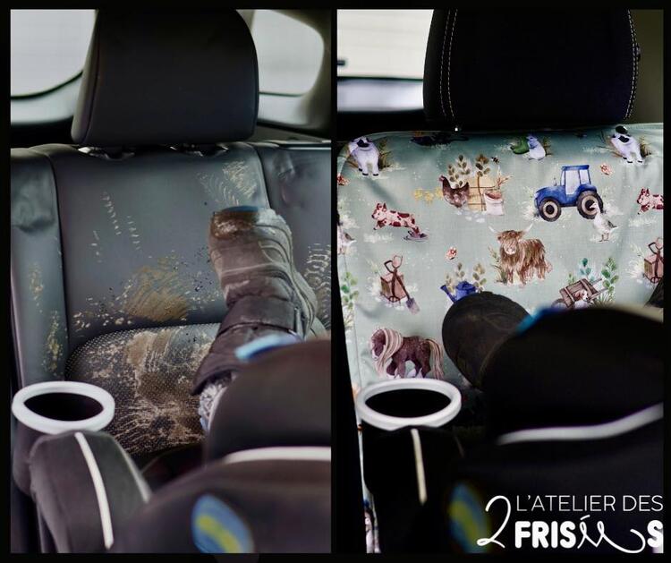 L'ATELIER DES 2 FRISÉES | Protège Siège de Voiture - Retro-course