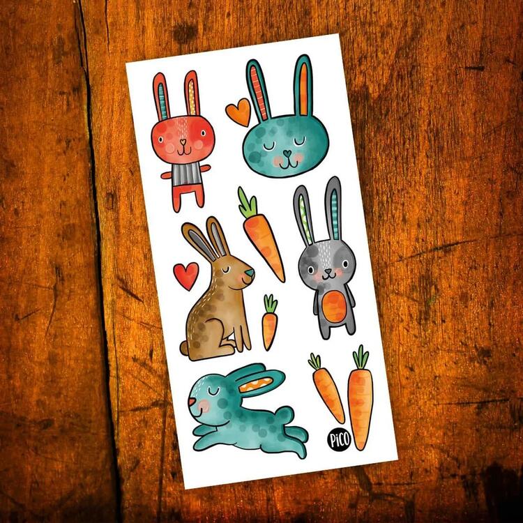 PiCO | Tatouage Temporaire - Les doux lapinous