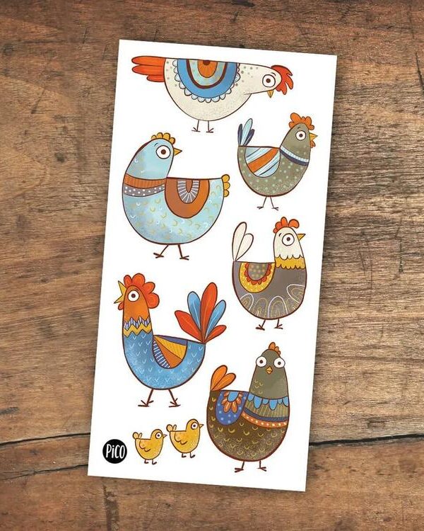 PiCO | Tatouage Temporaire - Pauline la poule