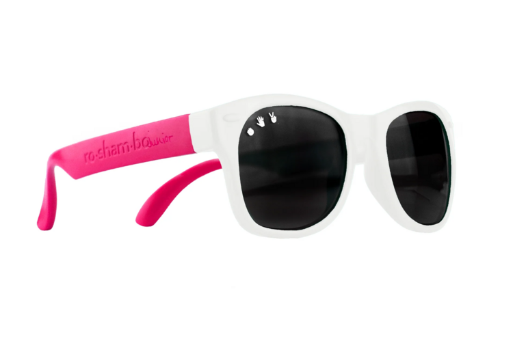 RO-SHAM-BO | Lunette Polarisée pour 5 ans et plus - Blanc & rose