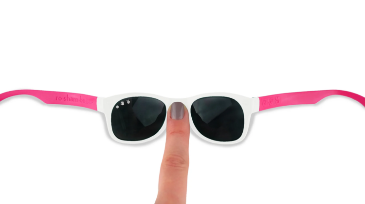RO-SHAM-BO | Lunette Polarisée pour 5 ans et plus - Blanc & rose